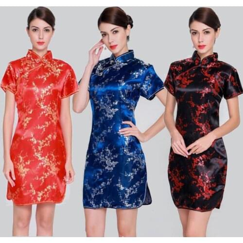 Oriental Retro Qipao Dresses for Women Elegant Chinese Wedding Cheongsam Vintage Girls Gift Bodycon Sexy Split Tight Vestidos