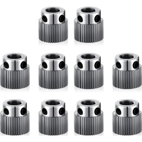 10Pcs Extruder Wheel Gear 3D Printer Parts 36 Teeth Gear Stainless Steel Extruder Gear for CR-10, CR-10S, S5, Ender 3