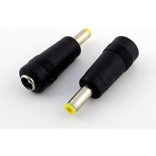 10x CCTV DC Power 5.5 x 2.1mm Female Jack to 4.0 x 1.7mm Male Plug Adapter Connector Straight Black