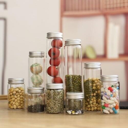 18pcs 50-260ML Mason Candy Jar For Spices Glass Transparent Container Glass Jars With Lids Cookie Jar Kitchen Jars Mix Lids