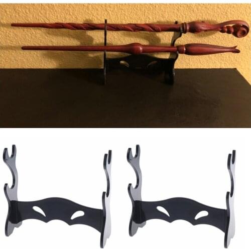 2PK Two Tiers Holder Display Stand / Acrylic Bracket Rack for Dumbledore Hermoine Magic Wand Collection