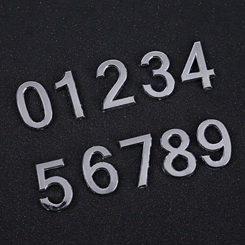 3.5cm/5cm House Number Home Floating Outdoor Black Hotel Doors Numbers Address Letters Modern Door Plates Sticker 0-9
