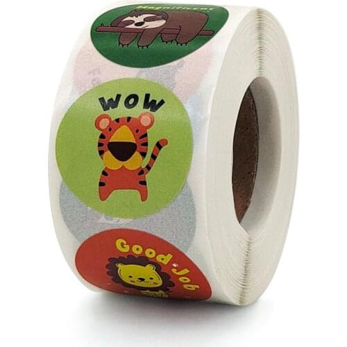 100-500 Pcs 1 Inch Cartoon 100 Different Animals Labels Stickers for Gift Package Card Birthday Party Wrapping Children Teaching