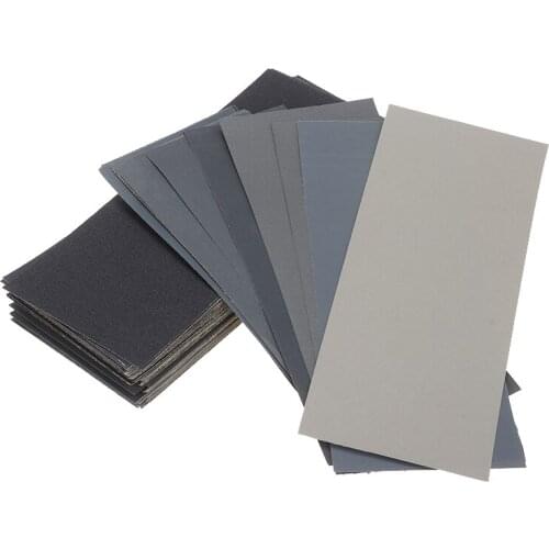 98 Sheets Wet Dry Sandpaper Assortment Set 120-3000 Grit Sander Disc 230*90mm Sanding Pad for Wood Sanding Polishing
