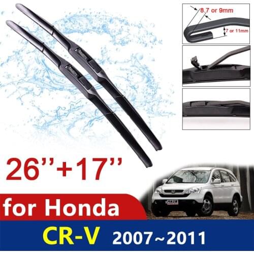 Car Wiper Blades Windshield for Honda CR-V CRV 2007 2008 2009 2010 2011 Front Window Windscreen Wipers Car Accessories Stickers