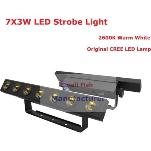 Fast Shipping 2019 LED Strobe Lights 7X3W Warm White LED Bar Beam Effect Lights 100-240V For Party Wedding Events Lighting