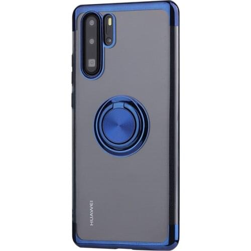 Clear TPU Ring Phone Case For Huawei P30 P40 P20 Lite Mate 30 20 Pro Y9 Prime Luxury Cover For Huawei P Smart Z Plus 2019 Cases