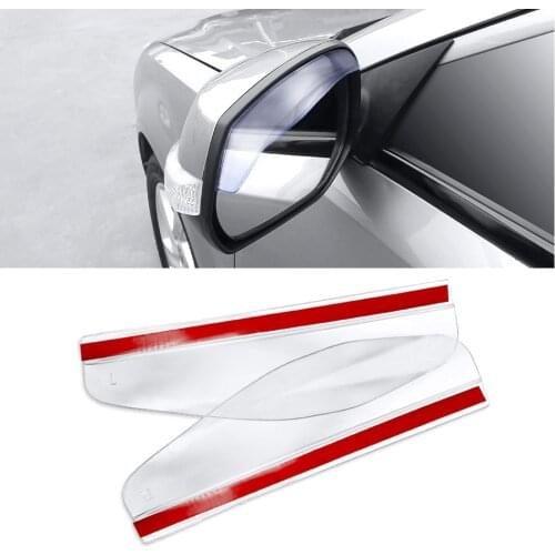 2Pcs Car Rearview Mirror Sun Visor Rain Eyebrow Auto Rear View Side Rain Shield Flexible Protector Car Accessories Sun Visor