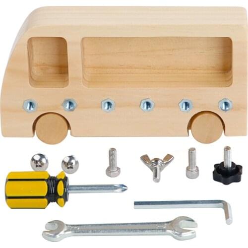 Early Education Toys Montessori Busy Toys Busy Bus Children Learn to Twist Screws Nuts Workbench Tools Daily Life Teaching Aids
