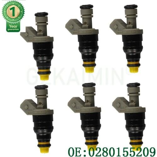 SET OF 6 High quality new Fuel Injector nozzle 0280155209 0000787323 for Benz SL320 S320 V320 E320 E280