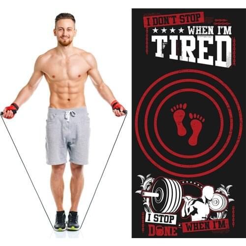 Jumping Position Guidance Skipping Mat Non Slip Rubber Yoga Mat Silent Fitness Mats For Workout Gym Exercise Machine Washable