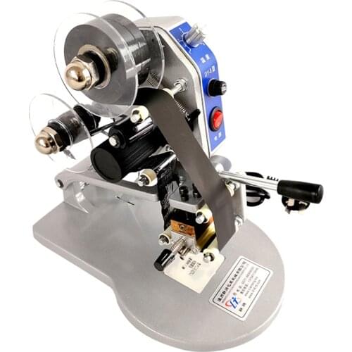 DY-8 Date Ribbon Coder Color Ribbon Hot Printing Machine Direct Thermal Foil Manual Stamp Printer Coding Machine