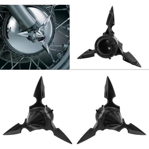 Motorcycle Chrome Or Black Skull Spun Blade Axle Front Axle Nut Covers For Harley Sportster Touring Street Glide 2008-2017