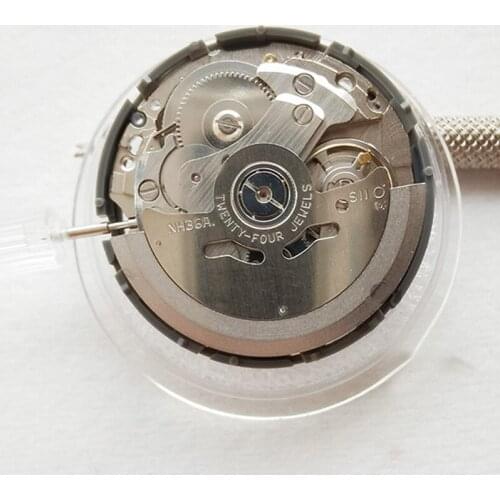 Automatic Movement NH36A Watch Black Date Wheel Movement For Japan NH36 Mechanical Movement Repair 21600 Beats Date At 3.8