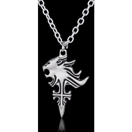 Newest Anime Final Fantasy VIII 8 Griever Squall Leonhart Lion Head Necklace Cosplay Necklaces & Pendants for Women and Men-30