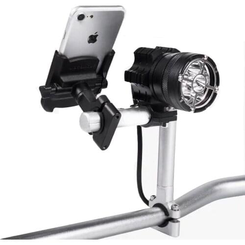 New Universal 22mm-30mm Motorcycle holder Rotating Extended Support Bar Aluminum Alloy Driver Headlight Rearview Mirror Bracket