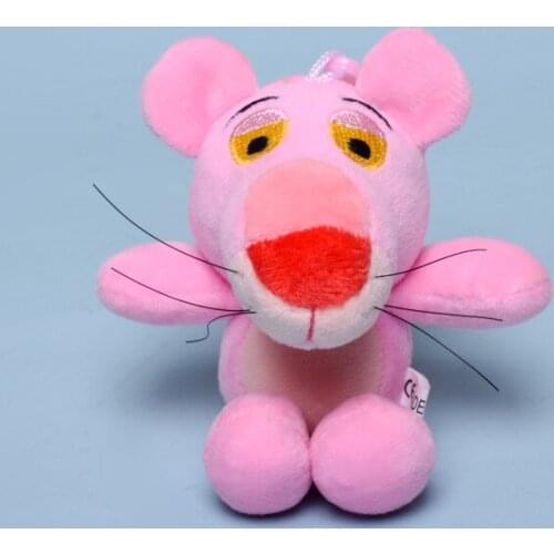 Popular new girly heart cute cartoon pink Silly leopard Plush toy doll bag pendant christmase birthday gift