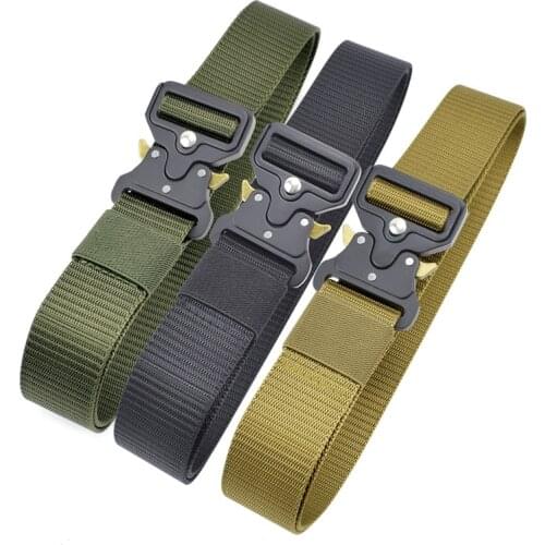 Tactical Waist Belt Nylon Metal Buckle Adjustable Heavy Duty Military Training Waist Support Hunting Wargame Airsoft Combat Belt