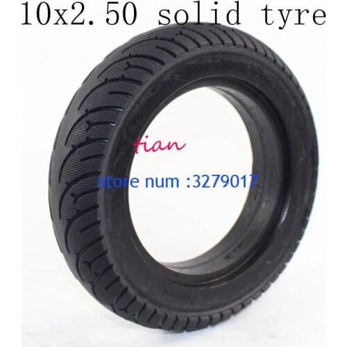 Free Shipping 10x2.50 Tubeless Wheel Tyres Solid Tyre Inflation Electric Scooter Tires for 8/10 Inch Electric Scooter Accessory