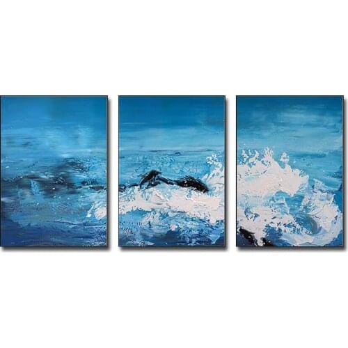 Modern Home Decoration Canvas Group Oil Painting 3 Panels Wall Art Artwork 100% Hand Painted 3 Pieces Paintings Wall Pictures