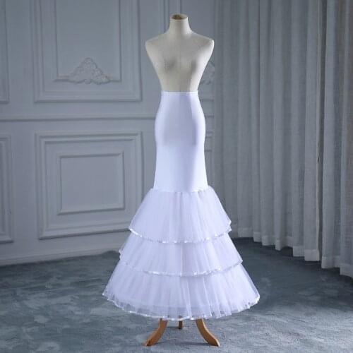 Bride Wedding Dress Slim Fit Crystal Yarn Big Fishtail Dress Boneless Plinth Dress Lining Princess Pettiskirt Long Dress