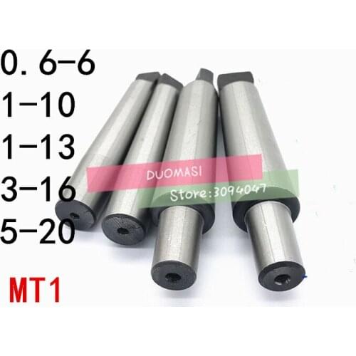 1PCS Reducing Drill Sleeve MT1 0.6-6MM/1-10MM/1-13MM/3-16MM/5-20mm Morse Taper Shank Drill Chuck Arbor Drilling Lathe Tool parts