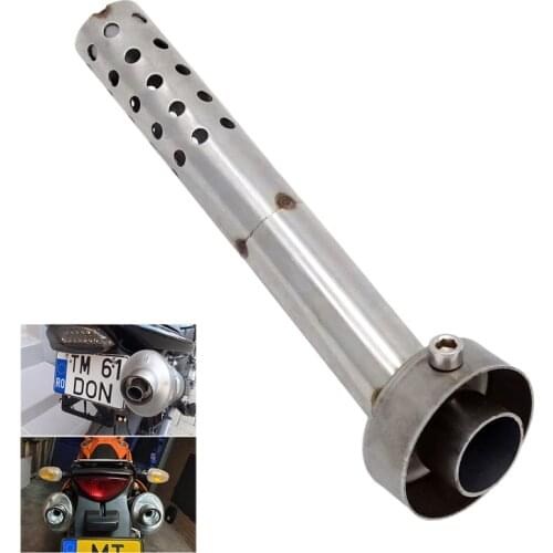 1 Pcs 48mm 175MM Length Universal Motorcycle Angled Exhaust Insert Baffle End Can DB Killer Silencer Muffler elbow