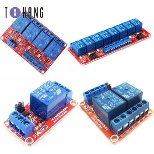 1 2 4 8 Channel 5V Relay Module Board Shield with Optocoupler diy electronics