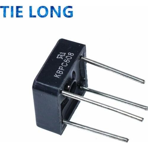 10PCS KBPC608 KBPC-608 6A 800V Single Phases Diode 4pin bridge rectifier new and original IC