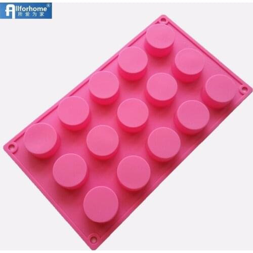 Allforhome 15 Cavity Round Soap Mold Mould Craft Art DIY Silicone Jelly Polymer Clay Mold Chocolate Molds