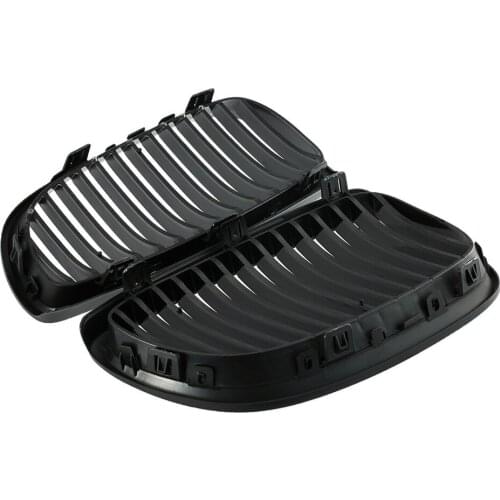 Car 2Pcs Front Bumper Kidney Twin Fins Sport Grill Grille Middle Grille Plastic Trim Mash 2006-2009 For BMW 3 Series E92