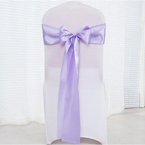 50 Pieces Purple Pink Green 13x275cm Untied Hot Cut Edge Satin Ribbon Chair Sash For Birthday Event Wedding Ceremony Party Favor