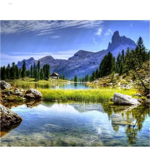 5D Diy Daimond Painting landscape Cross-stitch"natural scenery"3D Diamond mosaic square Round Full Rhinestones Painting,wall art