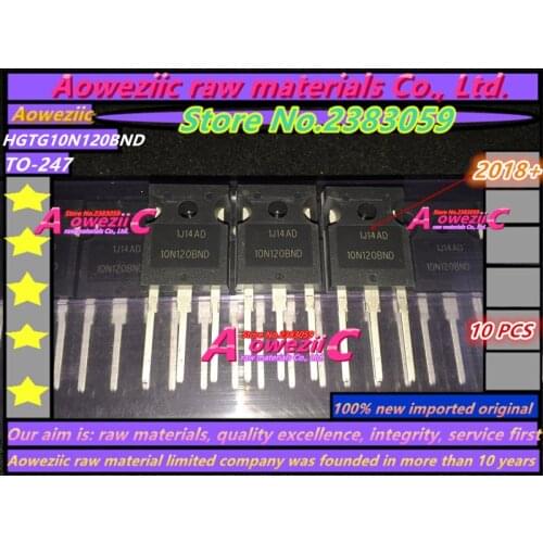 Aoweziic 2018+ 100% new imported original HGTG10N120BND 10N120BND IGBT field effect TO-247 1200V 10A