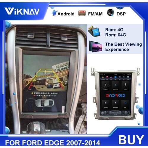 PX6 Car Radio gps android 9.0 for FORD EDGE 2007-2014 Stereo Vertical screen navigation multimedia Player Tape Recorder