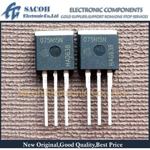 Free Shipping 10Pcs IPB075N15N3G IPI075N15N3G 075N15N TO-263/262 100A 150V MOSFET