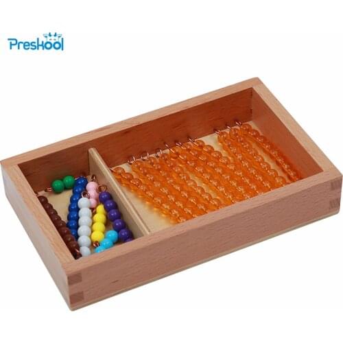 Baby Toy Montessori Bead Bars for Teen Seguin Board with Box Early Childhood Education Preschool Training Learning