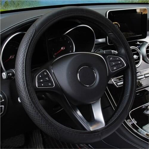 PU Leather Car Steering Wheel Cover For SsangYong Actyon Turismo Ssang Yong Rodius Rexton Korando Kyron