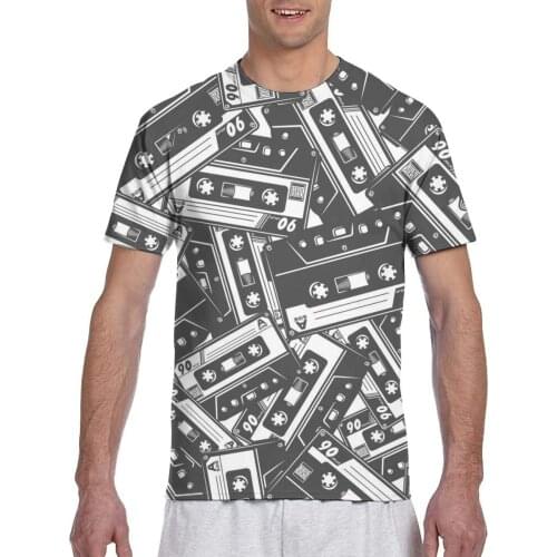 Cassette Tape In Monochrome T shirt Man T-shirt 2020 Summer Round Neck Tshirts Tee Shirts Men Streetwear T-shirts Short Sleeve