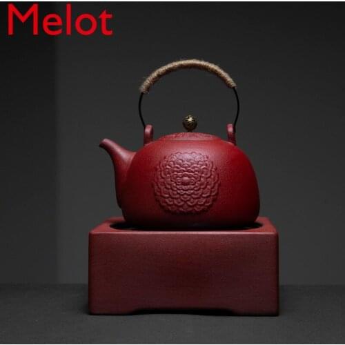 Volcanic Stone Ceramic Teapot Large Capacity Ceramic Pot Tea Kettle Electric Ceramic Stove Automatic Tea Set