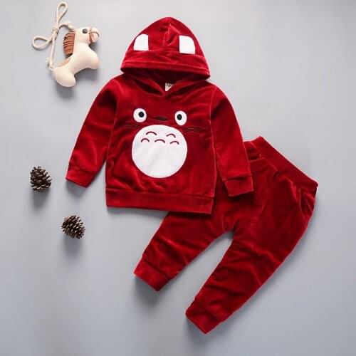 Infant Boy Clothes Sets Kids Sets Totoro Childrens Sport Suits Casual Boy And Girls Long Sleeve Sweater +Pant Suit 2pc For 0-4T