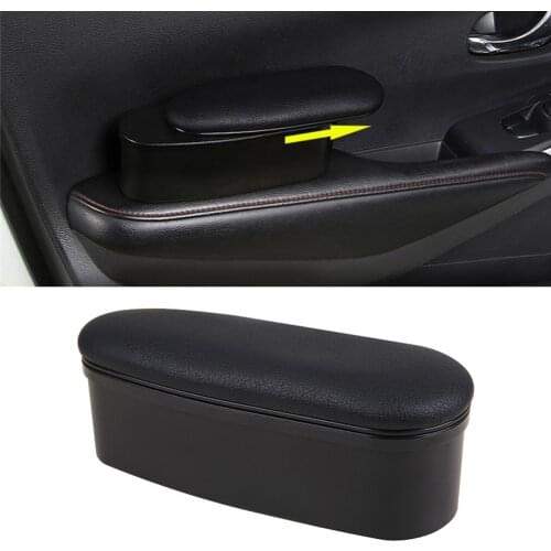 Car Door Leather Ergonomic Armrests Functional Armrests Auto Interior Parts Arm Elbow Support Arm Heightening Pad Storage Box