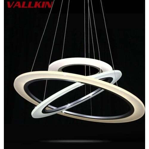 Creative modern LED pendant lights Kitchen Acrylic+Metal suspension hanging ceiling lamp for Living room lamparas colgantes