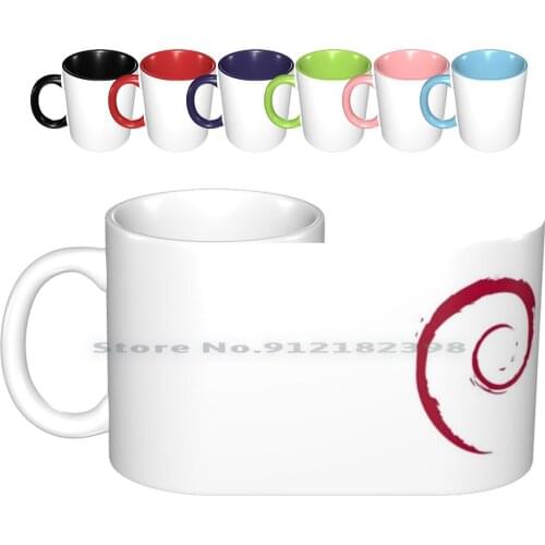 Debian Linux Logo-No Text Version Ceramic Mugs Coffee Cups Milk Tea Mug Debian Linux Gnu Gnu Linux Linus Free Open Source Open