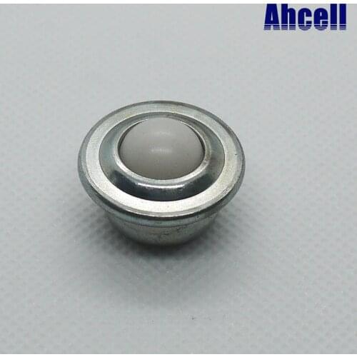 Mini 12mm POM Plastic main ball zinc plated pressed housing DIY robot wheel roller caster small drop in toy ball transfer unit