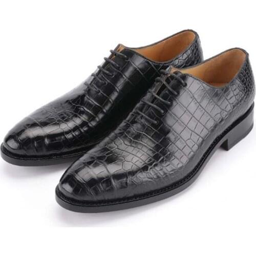Dae Crocodile leather shoes man Leather shoes commercial outsole crocodile leather men shoes
