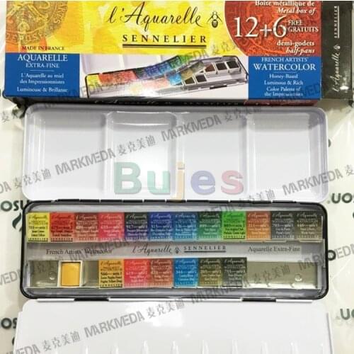 Sennelier Master Watercolor Paint Solid Color,Artist Honey Water Color Color Block Art Supplies,Adult Professional Oil Paint Set