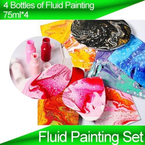 Fluid Painting Paint Set Fluid Painting Acrylic Paint Art Fluid Paint Acrylic Painting Oil DIY Graffiti Decorative Art Supplies