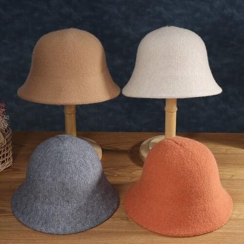 NEW panama fashion winter Womens Bucket hat for teens Felt hat for girl sautumn and winter fashion Fur Black hip hop hat cap