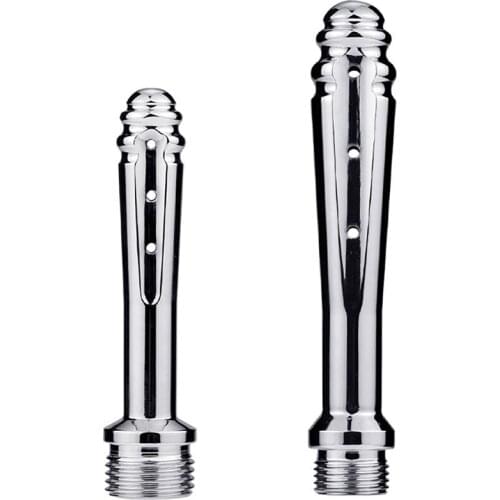 2021 New RYSM-090 Smooth Touch Head Anal Plug Enema Tips Sex Toys Stainless Steel Butt Plug Anal Beards for Adult Game